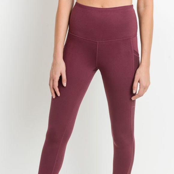 ✨LAST SMALL✨ berry High waisted leggings! - Picture 2 of 5